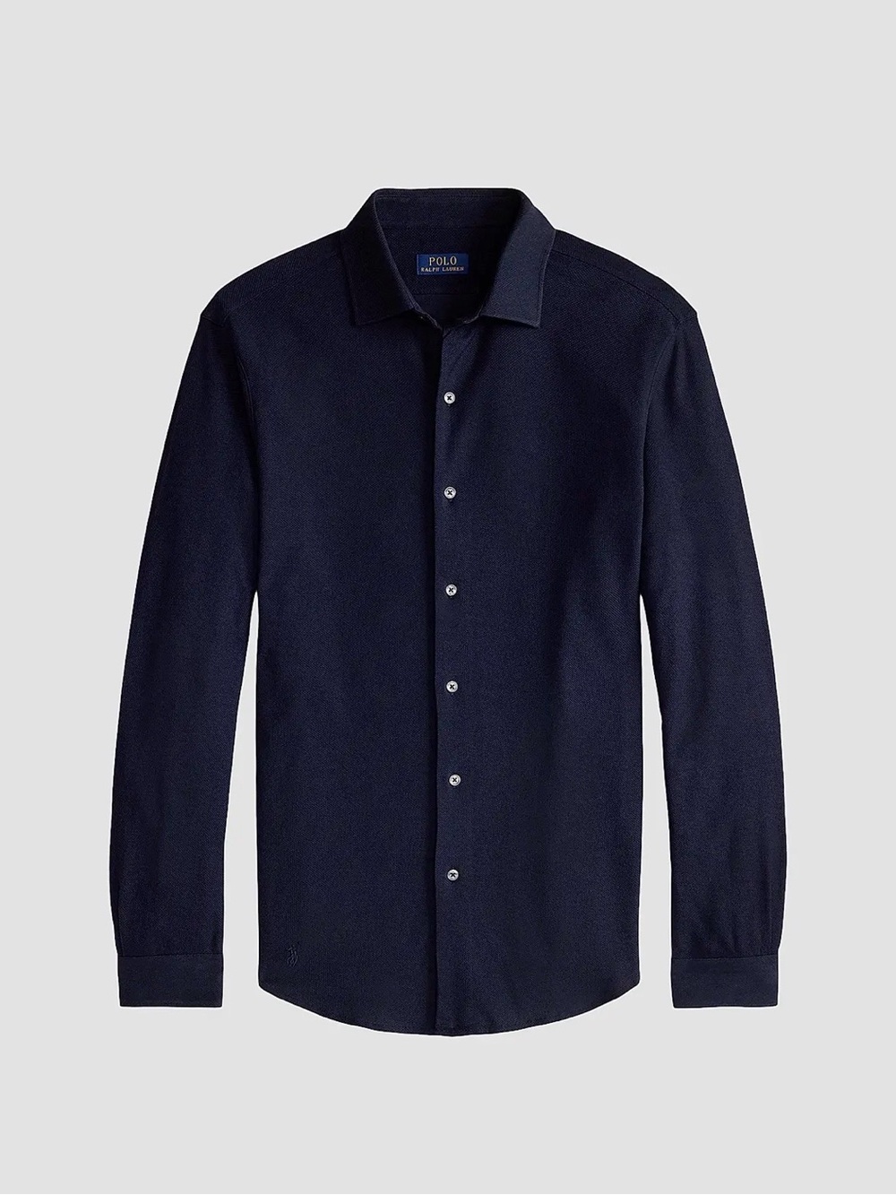 Ralph Lauren Men’s Navy Knit Dress Shirt Size L